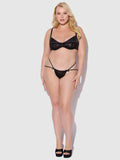 Petra Satin & Mesh Unlined Corset Cup Bra - Frederick's of Hollywood