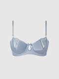 Serenity Lace & Satin Underwire Unlined Bra - Frederick's of Hollywood