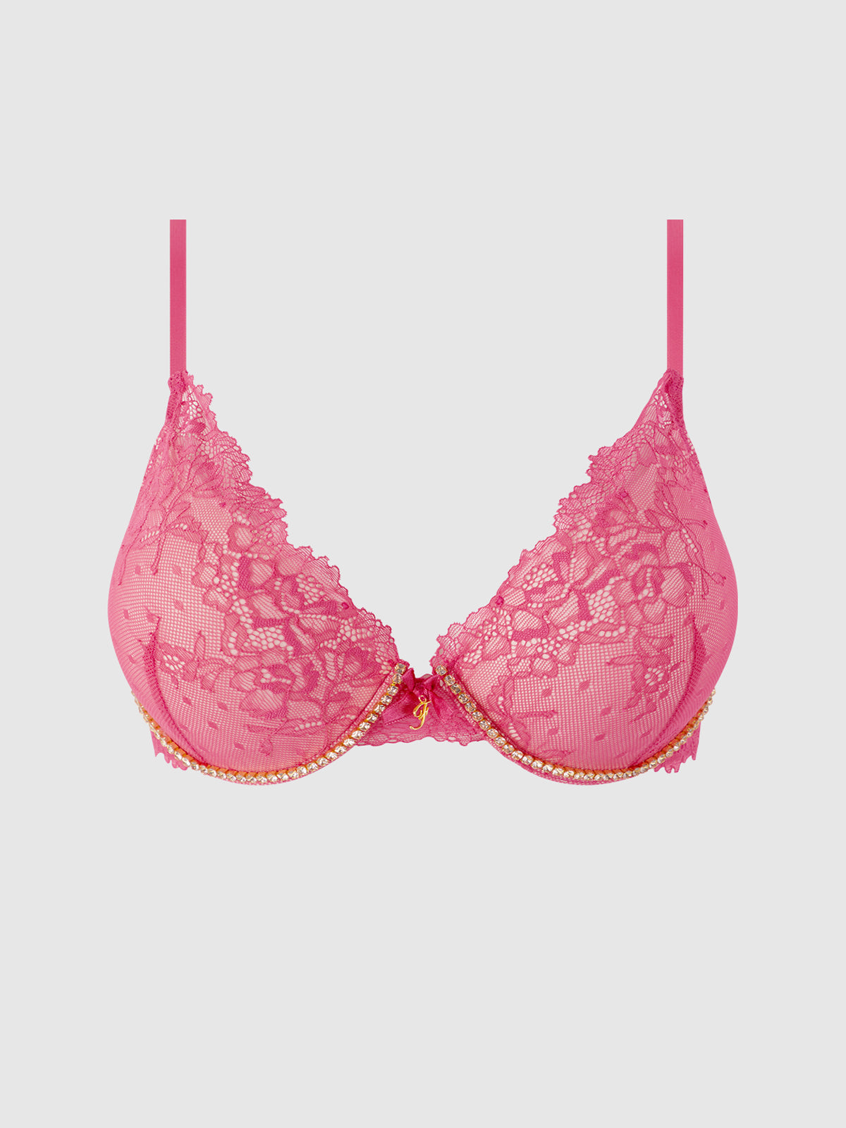 Elizabeth Lace & Rhinestone Push Up Demi - Frederick's of Hollywood