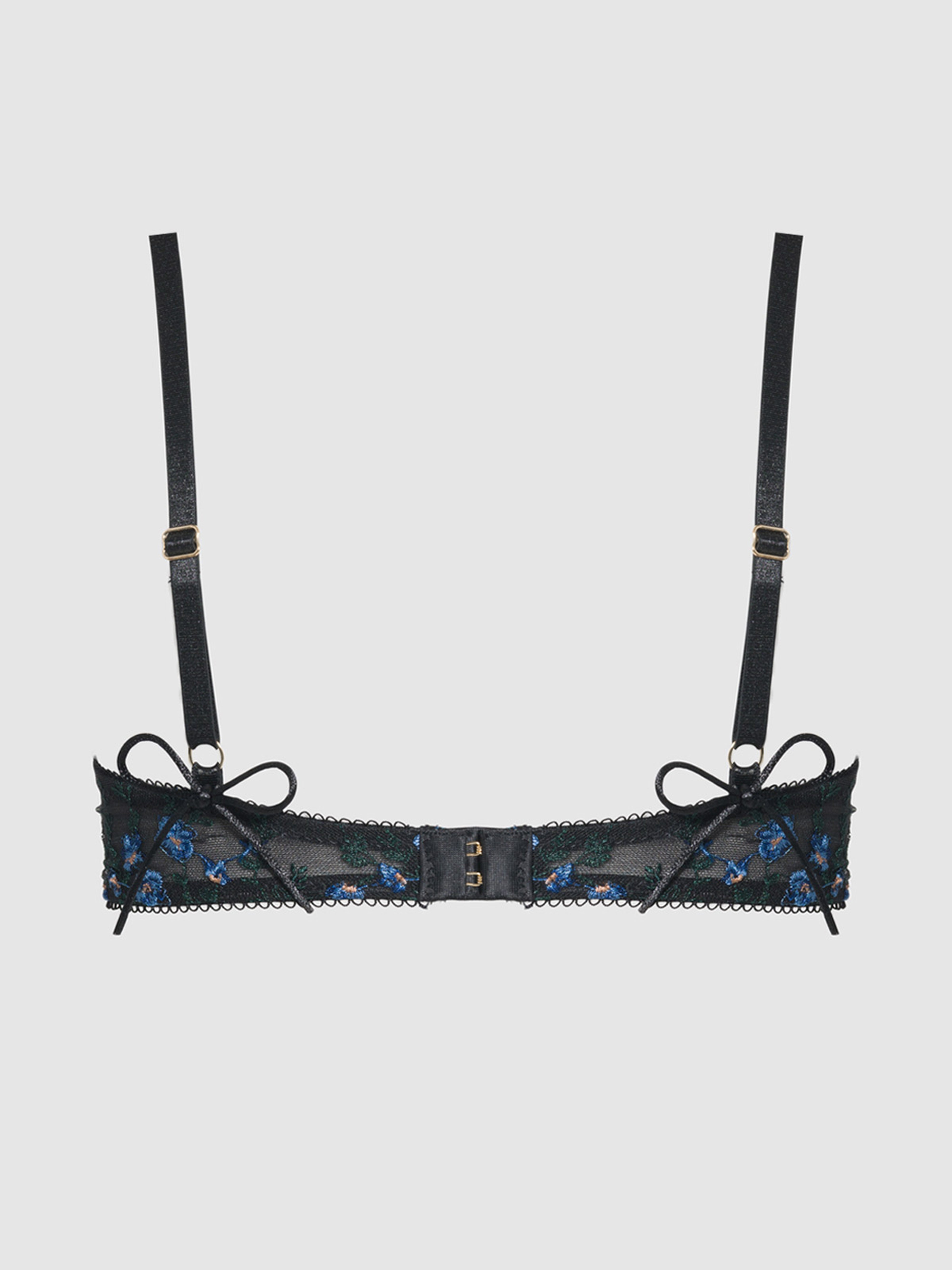 Harlow Embroidered Mesh Mono Wire Bra - Frederick's of Hollywood