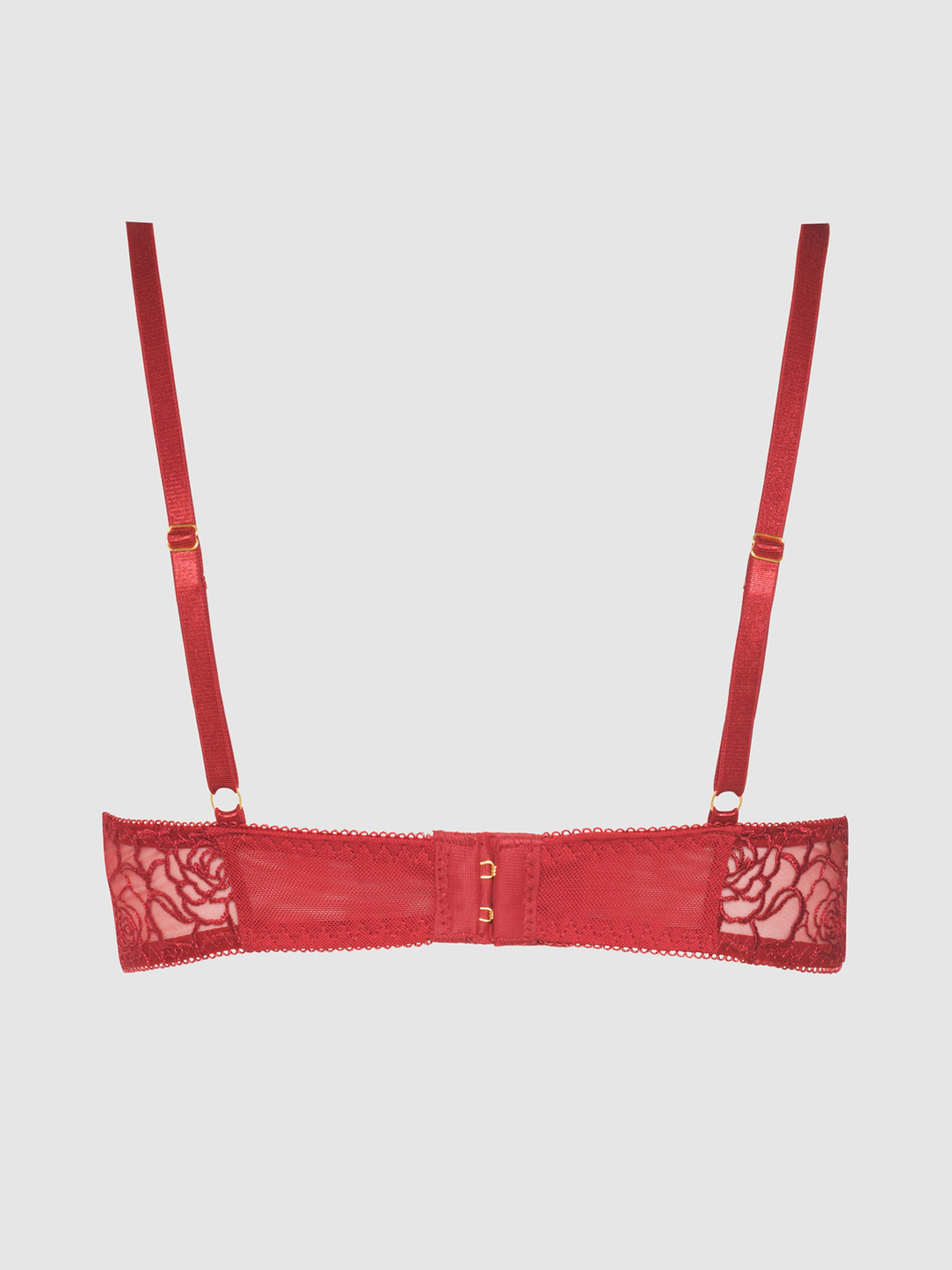 Melrose Satin Bow Tie Up Open Cup Bra - Fredericks Of Hollywood