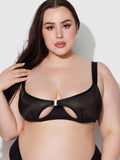 Pia Unlined Cutout Mesh Bra - Fredericks Of Hollywood