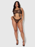 Melrose Embroidered Garter Bralette - Frederick's of Hollywood