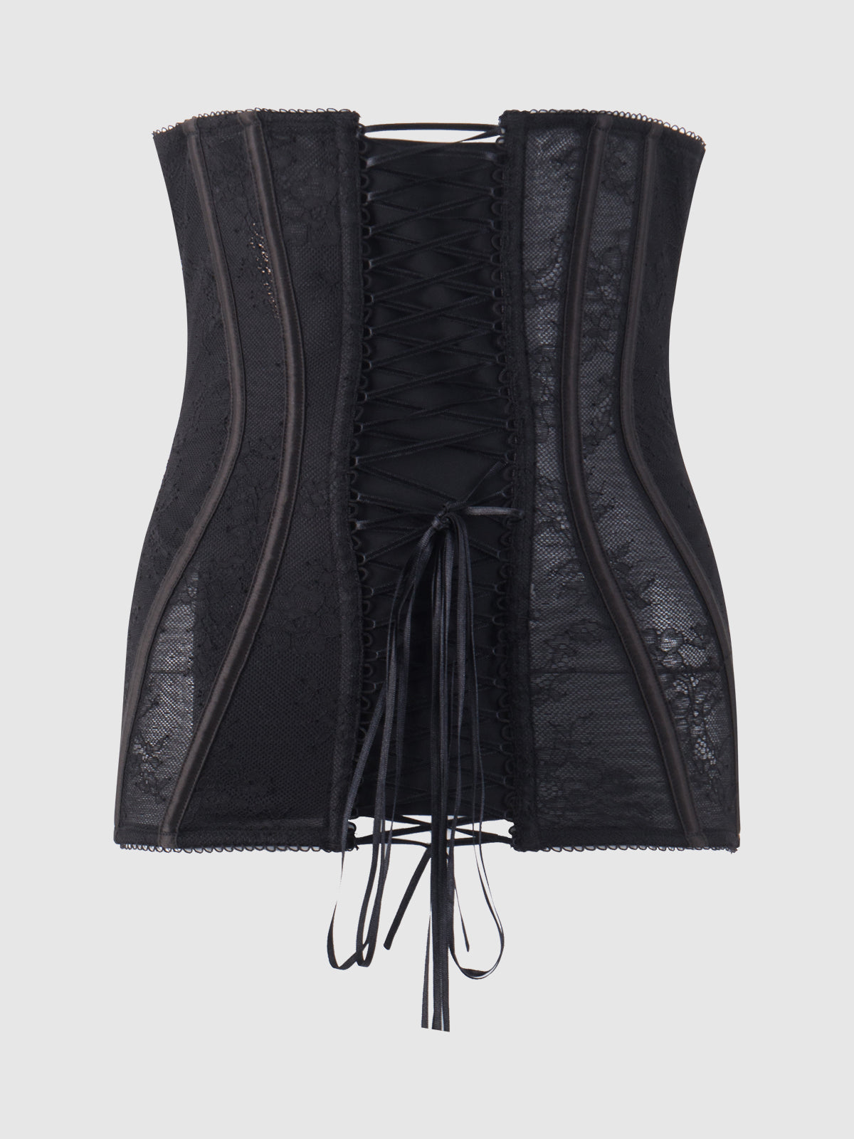 Luella Lace Straight Top Corset - Frederick's Of Hollywood