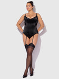 Iconic Satin Scoop Neck Corset - Frederick's of Hollywood