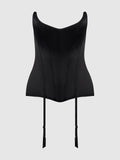 Iconic Satin Scoop Neck Corset - Frederick's of Hollywood
