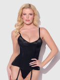 Iconic Satin Scoop Neck Corset - Frederick's of Hollywood