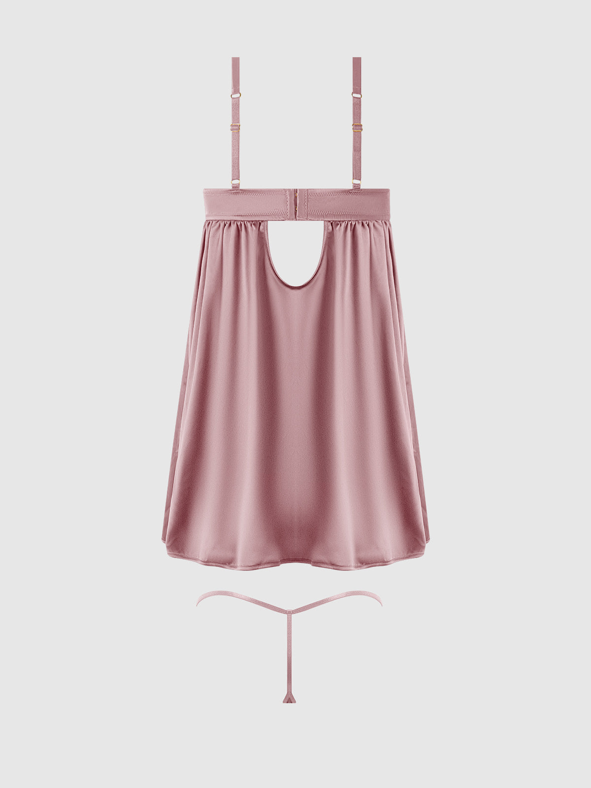 Petra Satin & Mesh Unlined Corset Cup Babydoll - Frederick's of Hollywood