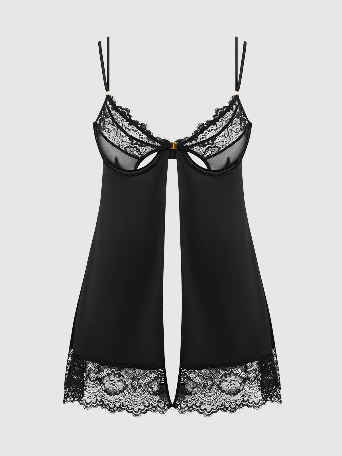 Neev Lace Open Cup Babydoll - Frederick's of Hollywood