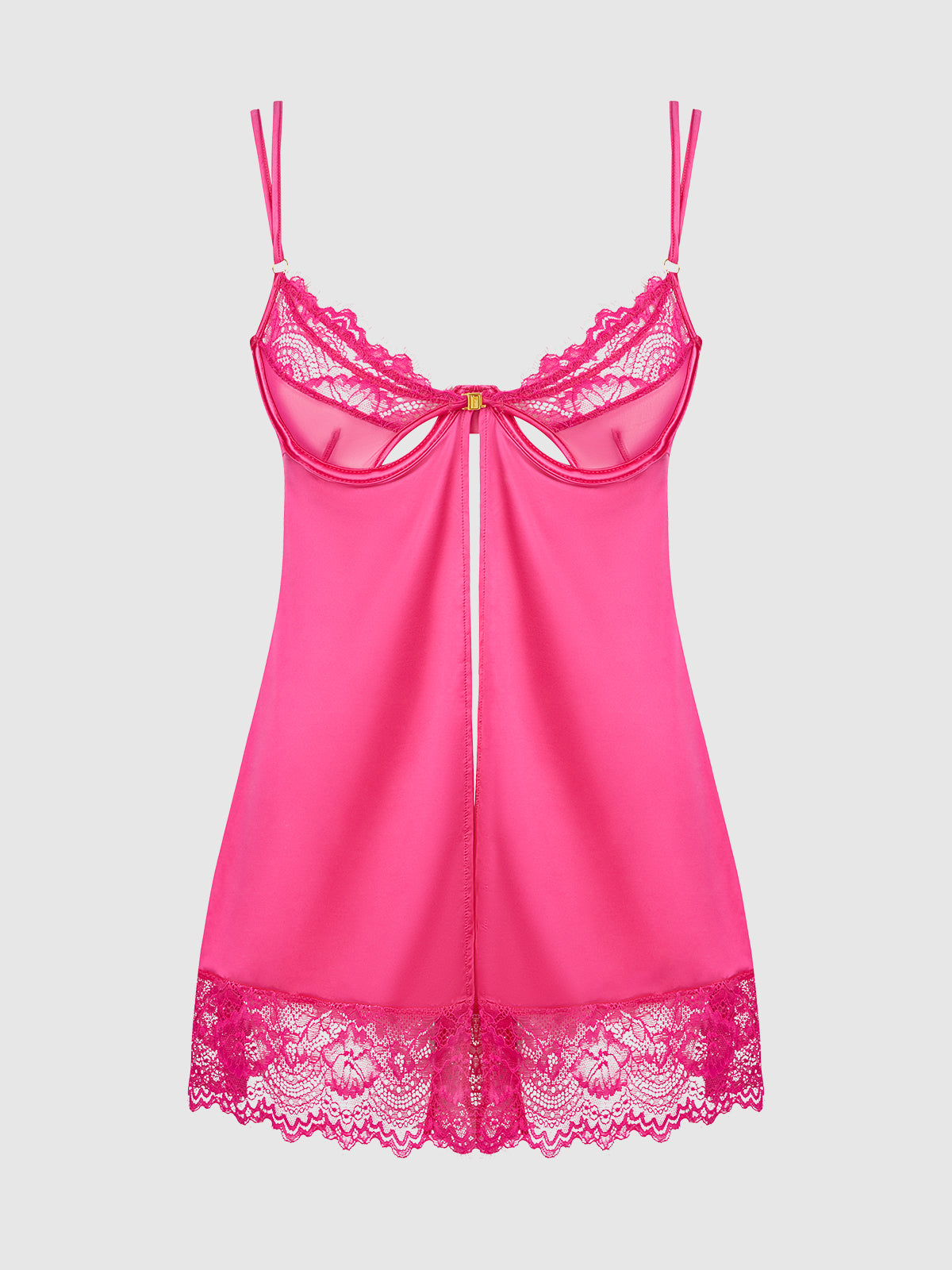 Neev Lace Open Cup Babydoll - Frederick's of Hollywood