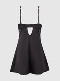 Rising Star Liquid Satin Swirl Plunge Babydoll - Frederick's Of Hollywood