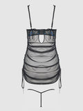 Harlow Embroidered Stretch Mesh Chemise - Frederick's of Hollywood