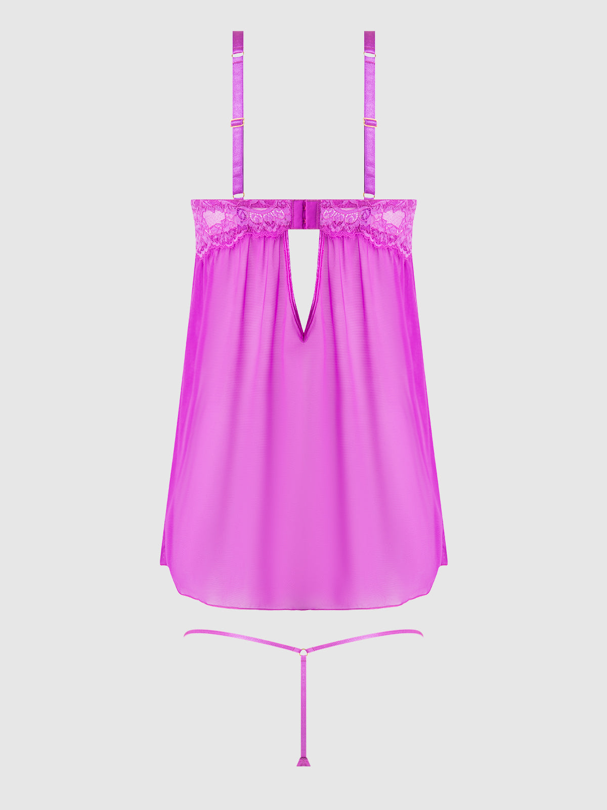 Arianna Lace & Chains Underwire Babydoll - Frederick's of Hollywood