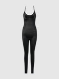 Neev Oil Slick Twist Halter Catsuit - Fredericks of Hollywood