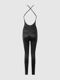 Neev Oil Slick Twist Halter Catsuit - Fredericks of Hollywood