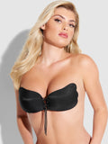 Tie Up Adhesive Bra - Black