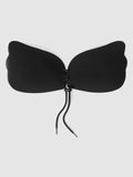Tie Up Adhesive Bra - Black