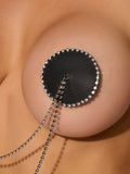 Ziggy Rhinestone & Leather-Like Draped Pasties - Frederick's of Hollywood
