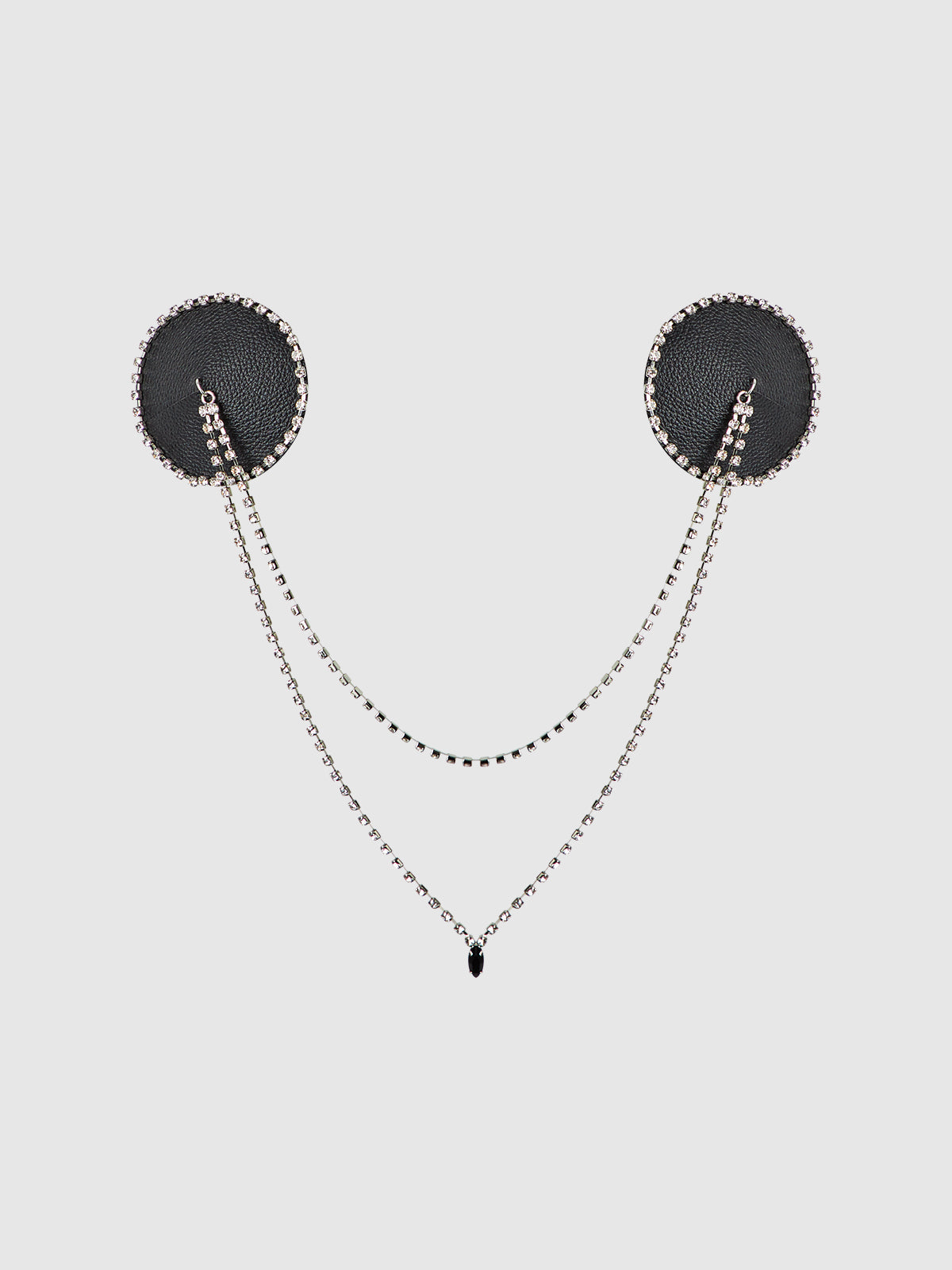 Ziggy Rhinestone & Leather-Like Draped Pasties - Frederick's of Hollywood