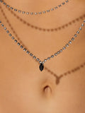 Ziggy Rhinestone & Leather-Like Draped Pasties - Frederick's of Hollywood