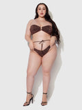 Alanza Highwaist Tie Front Swim Bottom - Frederick's of Hollywood