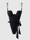 Rising Star Chain Swim One Piece - Frederick's of Hollywood