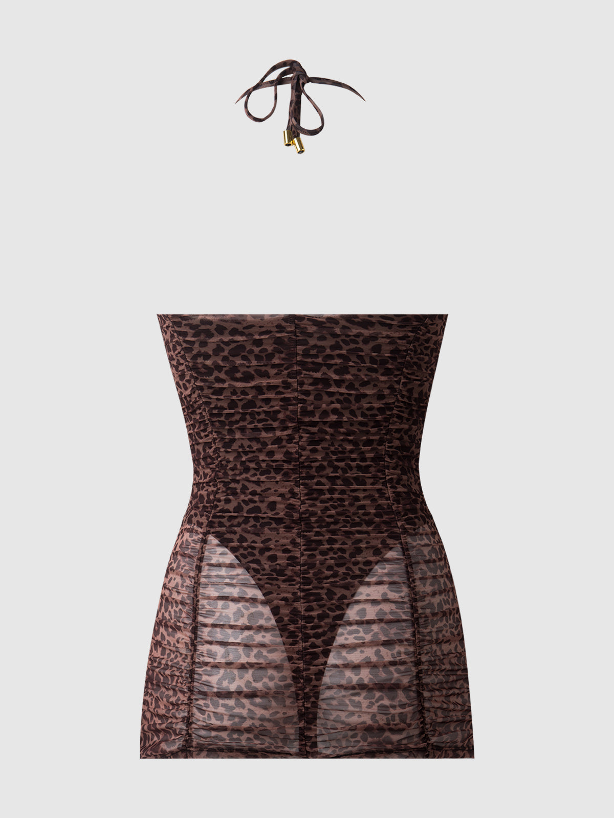 Alanza Mesh Rusched Strapless Swim One Piece - Frederick's of Hollywood