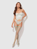 Neev Oil Slick Bandeau Bustier With Garters - Fredericks of Hollywood