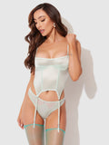Neev Oil Slick Bandeau Bustier With Garters - Fredericks of Hollywood