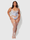 Serenity Lace & Satin Underwire Unlined Bustier - Frederick's of Hollywood