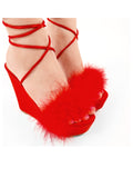 Adriana Feather Wedge - Red