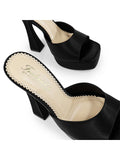 Elaina Platform Mule Heel - Black