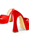 Elaina Platform Mule Heel - Red