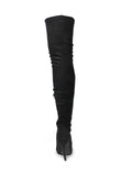 Gisele Stretchy Overknee Heeled Boots - Frederick's of Hollywood