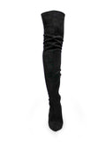 Gisele Stretchy Overknee Heeled Boots - Frederick's of Hollywood