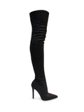 Gisele Stretchy Overknee Heeled Boots - Frederick's of Hollywood