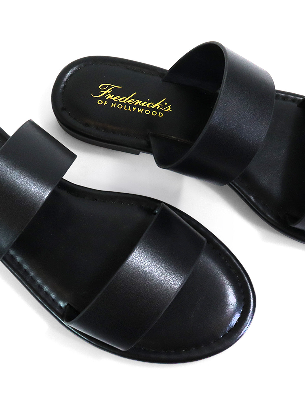 Janelle Double Band Flat Sandal - Frederick's of Hollywood