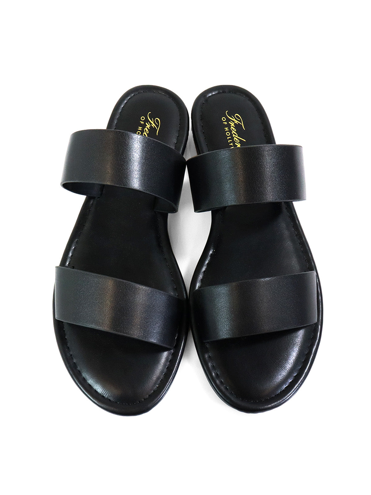 Janelle Double Band Flat Sandal - Frederick's of Hollywood