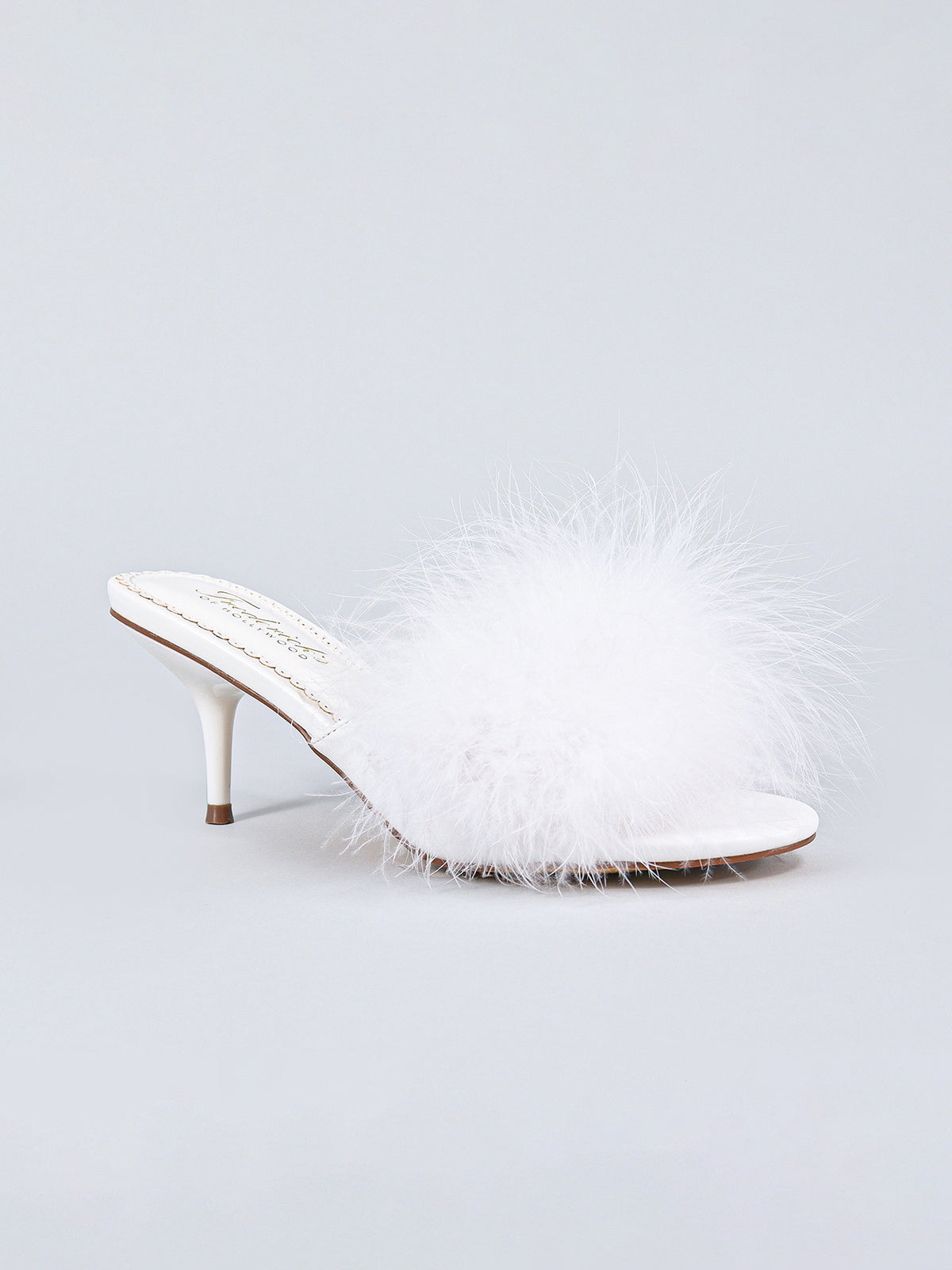 Luxor Feather Mule - White