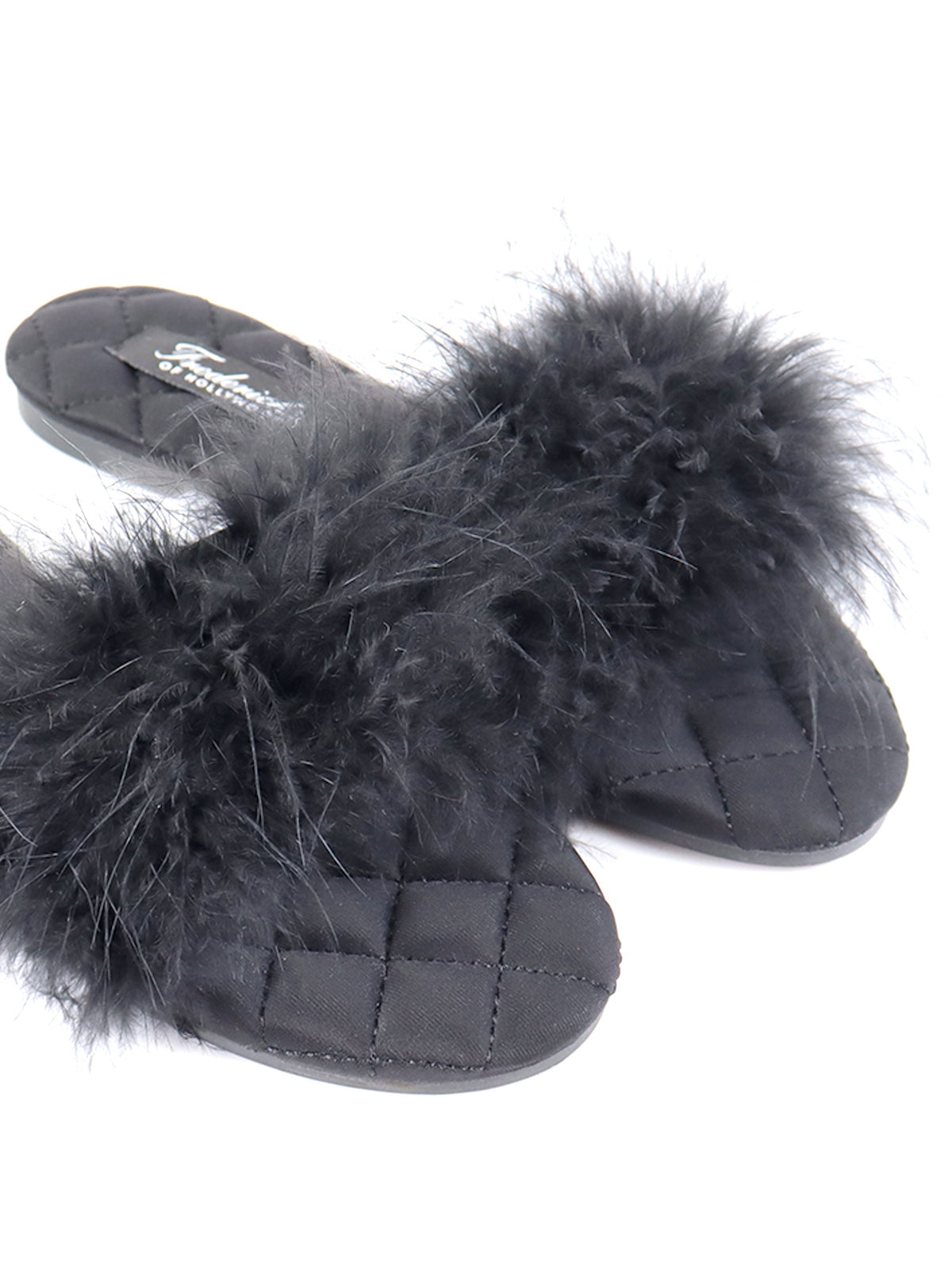 Maxim Feather Flat Sandal - Black