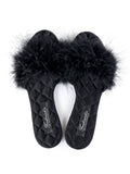 Maxim Feather Flat Sandal - Black