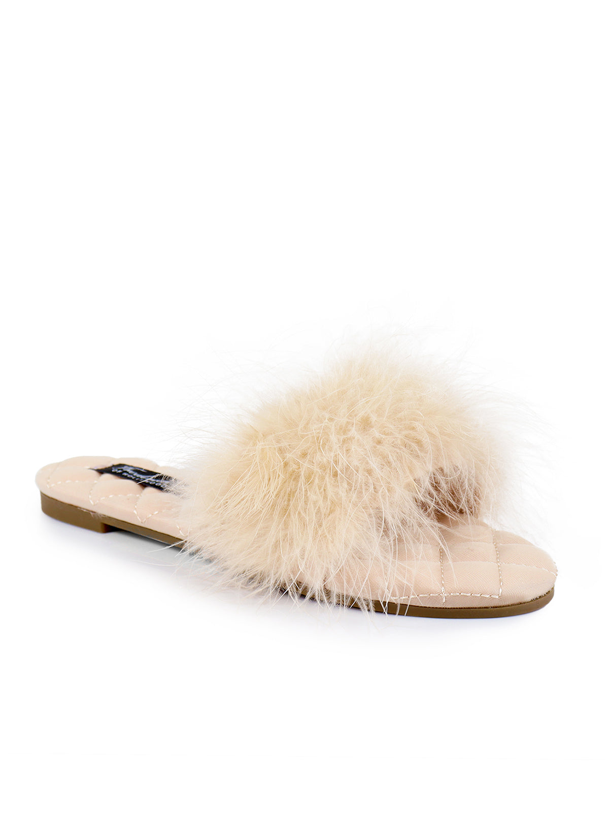 Maxim Feather Flat Sandal - Champagne