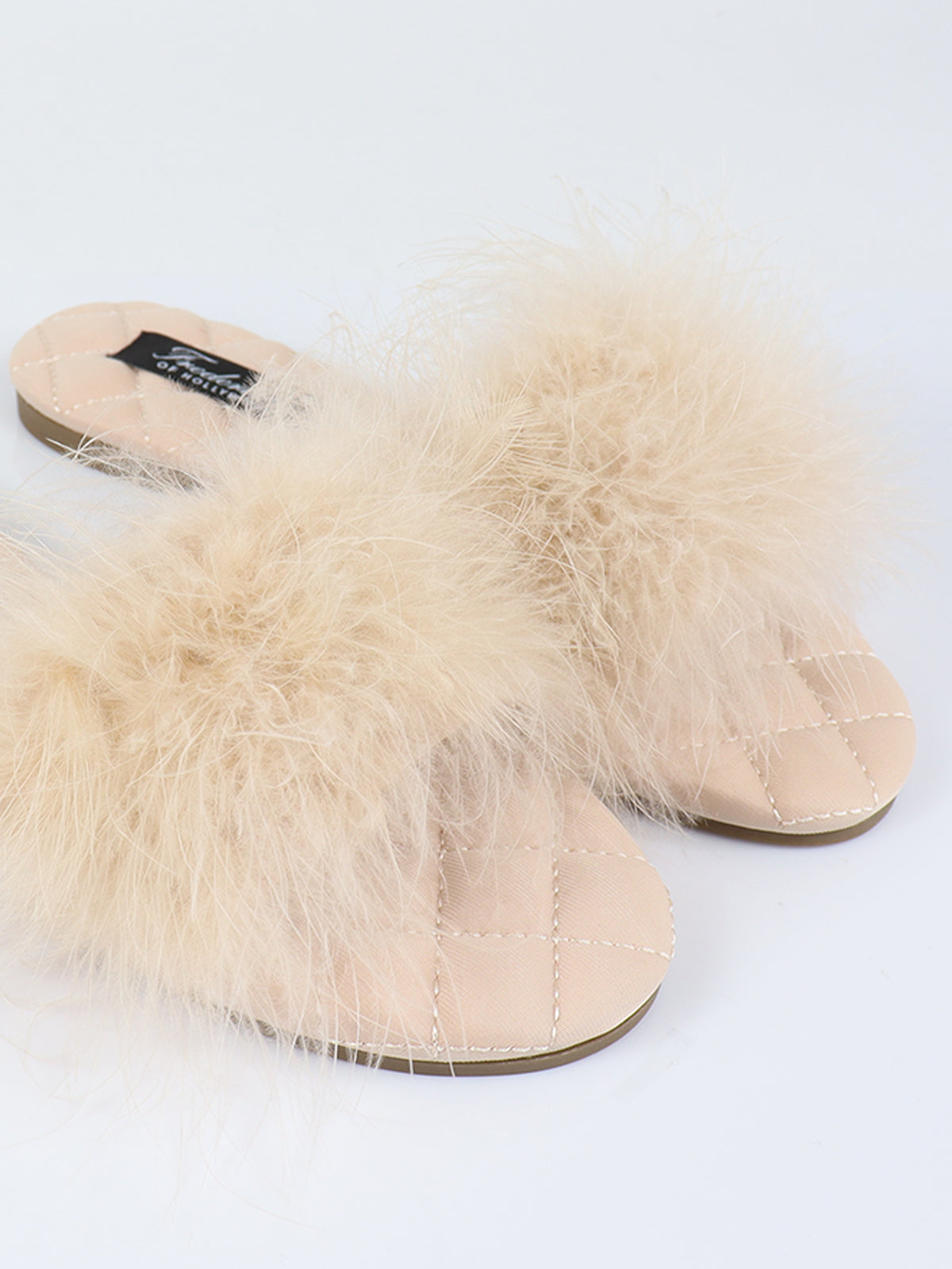 Maxim Feather Flat Sandal - Champagne