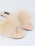 Maxim Feather Flat Sandal - Champagne