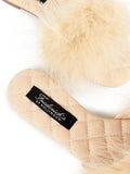 Maxim Feather Flat Sandal - Champagne