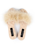 Maxim Feather Flat Sandal - Champagne