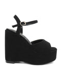 Tony Peep Toe Wedges - Frederick's of Hollywood