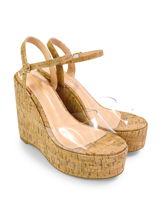 Tony Peep Toe Wedges - Frederick's of Hollywood