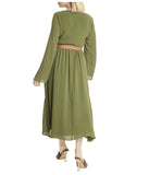 Belted Long Sleeve Dress
