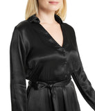 Satin Shirt Dress
